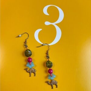 Anthropologie Multicolor Camel Earrings
